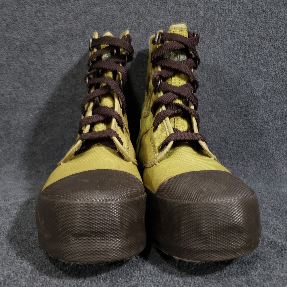Orvis Wading Boots Men Size 8 Vintage Green Canvas Felt Sole Fly Fishing 482F-01 - Picture 4 of 11